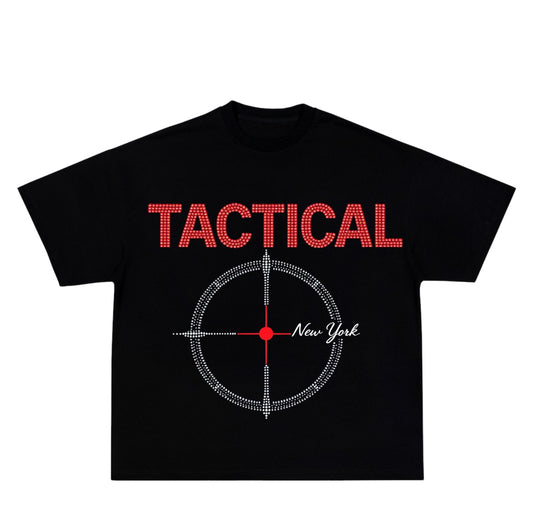 Black “Rhinestone Scope” Tee